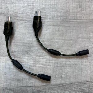 LOT OF 2 Original Xbox Controller Breakaway Cable Adapter OEM Clear Green Dongle